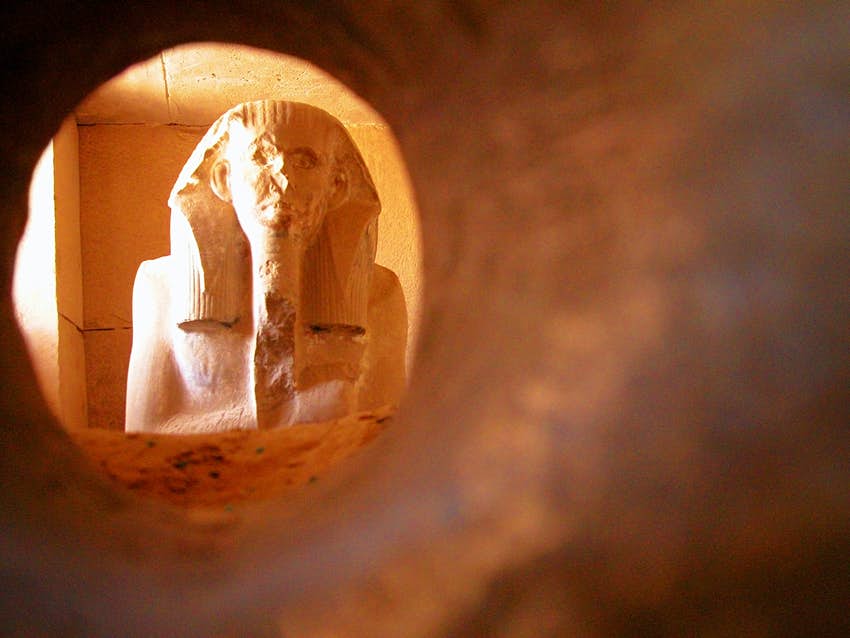 primer plano, de, un, estatua, saqqara, egipto